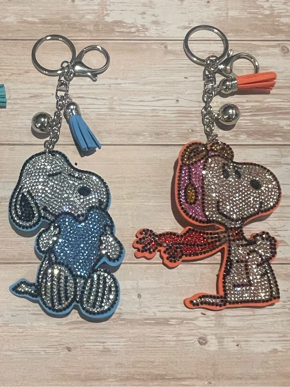 NEW SNOOPY Rhinestone Keychain Bag Charm
